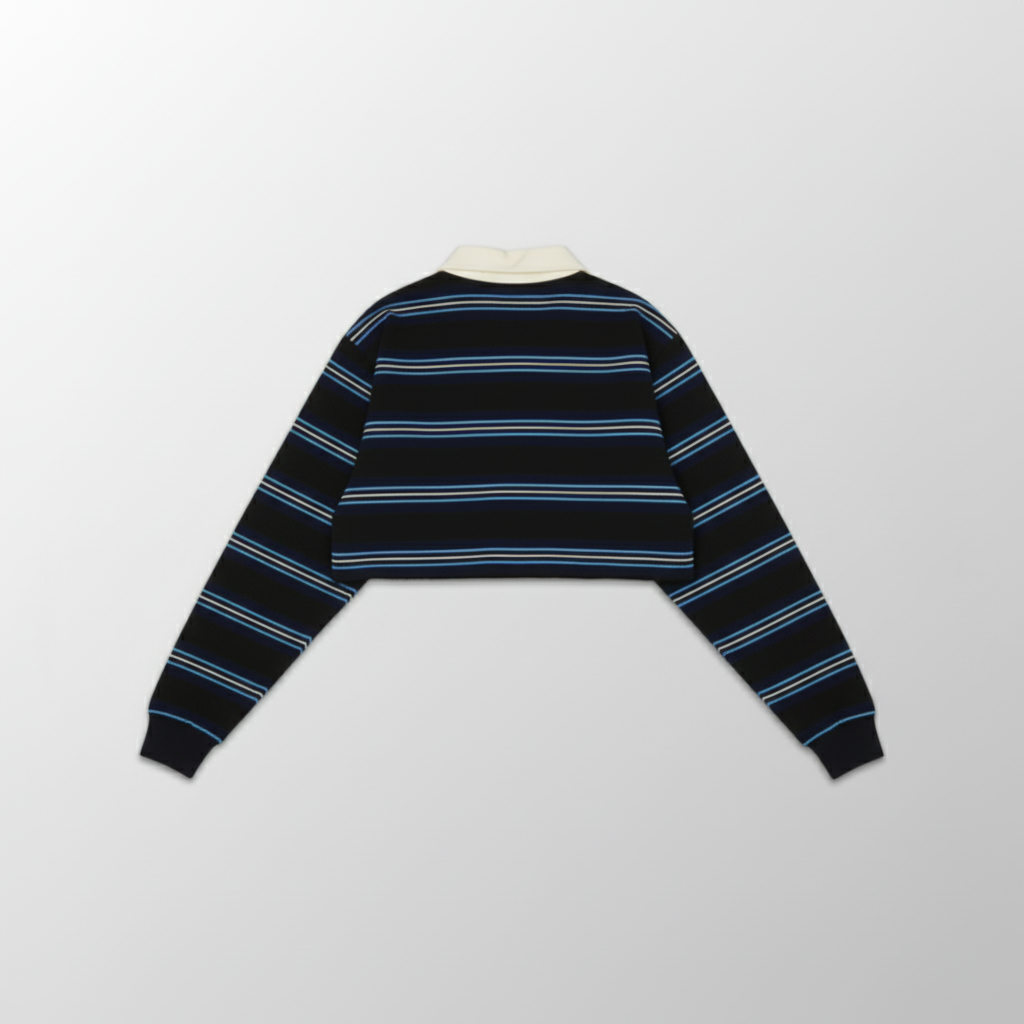 LS POLO CROP-TOP